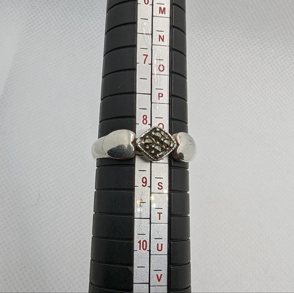 Heart marqasite ring - Picture 5 of 5